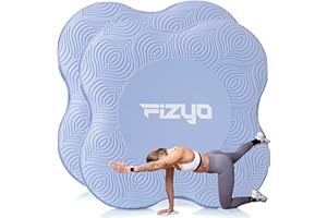 Fizyo Set di 2 tappetini per ginocchia da yoga, ginocchiere antiscivolo, ideali per yoga, pilates e ginnastica, cuscini per polso e gomito, supporto per esercizi