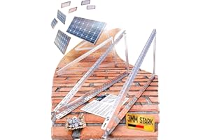 Lichtblicker - 4x Balkonkraftwerk Halterung.118cm stabiles 3mm Aluminiumprofil mit hochwertigen Edelstahl Schrauben. Solarmodul Halterung. Befestigung Solarmodul PV-Module Halterung Solarmodul 0%MwSt
