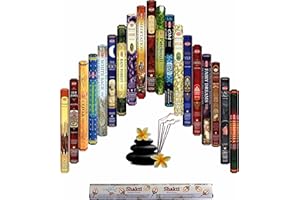 Giftbrit Hem Incense Sticks Various Fragrances 14 Packs & Stamford Shakti Single Pack Total 300 Sticks(15 Packs x 20 Sticks) | Best for Meditation,Yoga,Aroma Therapy, Relaxation