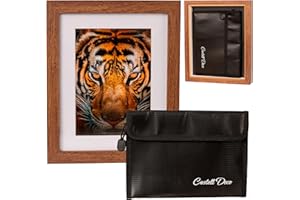 CASTELL DECO Cassaforte segreta a forma di cornice per foto 13 x 18 cm. Nascondiglio salvadanaio sicuro, cassaforte invisibile. cassaforte per documenti. Cassetta di sicurezza