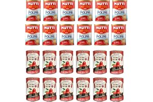Testpaket Pomodori Italiani Mutti Polpa tomatmark + italiensk gourmet Pelati italienska skalade tomater (24 x 400 g)