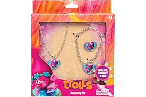 JOYTOY Joy Toy 65176 Trolls Poppy - Juego de pulsera y anillo de metal en papel de regalo