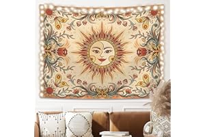 Silent Mind tapisserie Boho ~ Tapisserie murale, tapisserie hippie, tapisserie pour chambre à coucher, salon esthétique et dortoir (130x150cm)