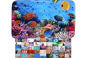 ‎SANILO Sanilo Badteppich, viele schöne Badematten zur Auswahl, Badvorleger sehr weich und rutschfest, waschbar und schnelltrocknend (70 x 110 cm, Ocean)