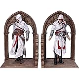 Nemesis Now B5600T1, Fermalibri da gioco con licenza ufficiale Assassin's Creed Altair ed Ezio Library, marrone, 24 cm