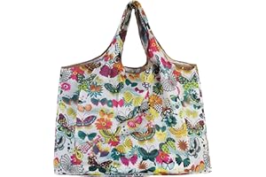 Lin's Liliana Duża składana torba 50 x 66 cm, wielokrotnego użytku, lekka, szybkoschnąca, odporna na rozerwanie, na zakupy, podróż, wycieczkę