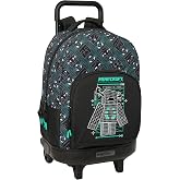 MINECRAFT SCREEN - Large Backpack with Wheels, Compact, Removable, Ideal for Children of Different Ages, Comfortable and Vers