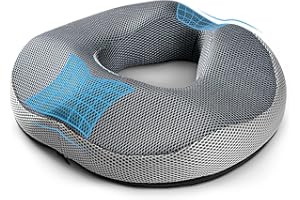 WUFANC Ciambella Per Sedersi, Cuscino Sedia Ufficio in Memory Foam, Ciambella Antidecubito Rimovibile Può Alleviare la Sciatica, Cuscino Ergonomico Sedia Ufficio Può Curare le Piaghe da Decubito