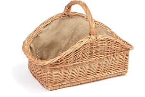 Tigana - Kaminkorb Holzkorb Kaminholzkorb aus Weide mit Jute (Art. 90280-Natur)