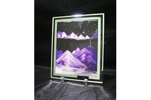 YAIHE Moving Sand Art Picture rectangle mirror reflective Frame purple Sandscapes big in Motion dynamic design quite pink Sand Art creation Relaxing Toy Desktop wall painting creation