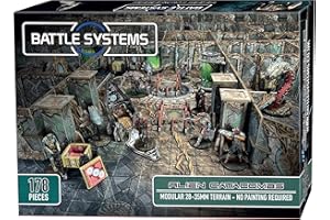 Battle Systems BSTSFC006 Terrain Sets - Alien-Catacombs - 28 mm Miniaturen - Brettspiel - Modular 3D Sci Fi