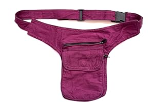 HCZ Riñonera Tela Lateral Hippie (Burdeos Liso)