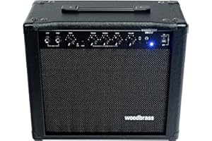 Woodbrass GB820 Amplificatore Combo per Bass Elettrico - Amplificatore 20W ideale per Bassista principiante e dilettante - Compressore, Presa per Cuffie e AUX