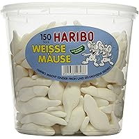 Haribo Weisse Mäuse, 1er Pack (1 x 1.05 kg Dose)