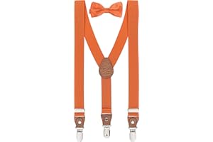 BomGuard Ensemble Bretelles & Nœud Papillon Enfant – Réglable – Pour Garçon 2–7 Ans – Élégant pour Mariage, Baptême, Anniversaire, Fête – Accessoire Tenue Bébé Enfant