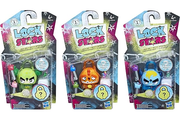 Hasbro Figurine Lock Stars - Pack DE 3 Cadenas à Collectionner, E4607, Varié - modèle aléatoire