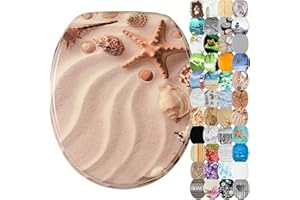 Sanilo Deska sedesowa wolnoopadająca, wysokiej jakości deska sedesowa z drewna I deska sedesowa z różnymi motywami (Sanibel)