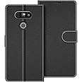 COODIO Handyhülle für LG G5 Handy Hülle, LG G5 Hülle Leder Handytasche für LG G5 Klapphülle Tasche, Schwarz