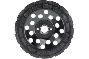 PRODIAMANT Premium meule assiette diamantée 180mm Abrasif universel 180 mm x 22,2 mm meule double rangée hauteur 26 mm liant dur pour plus de durée de vie dans les matériaux abrasifs