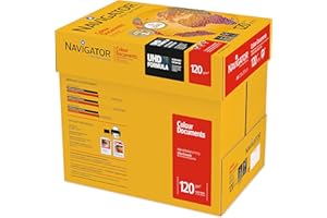 NAVIGATOR A4 Colour Document (Pack of 8 half Reams), White, 120 g