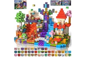 MZYXXEL Construction Magnetique Enfant 150 pièces 2CM Magnetic Blocks 3+ Jeux Aimants, Bloc de Cube Magnétique de pour Garçon et Fille, Jouet Créatif Montessori pour Enfants 3 4 5 6 7 8 9 10 11 12 Ans Jeu