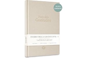 WELLODE Diario della Gratitudine in Italiano Made in Italy - Più Felicità, Meno Stress - 5 Minuti al Giorno per una Vita più Felice e Consapevole - Gratitude Journal Non Datato - Idea Regalo Donna Uomo