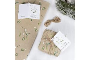 Ginger Ray Rustikales Mistelzweig-Wickel-Set mit Etiketten, Bindfäden
