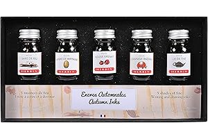 J.Herbin 18503T Tintenset mit 5 Tintenflakons (10ml, ideal für Zeichnen und Kalligraphie, Herbst) 1 Pack sortiert