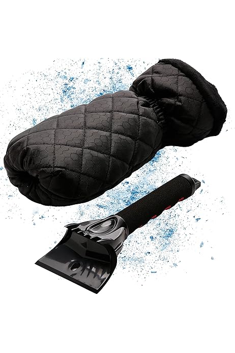 Raschietto Ghiaccio Auto 3 Pezzi | 18cm Con Impugnatura Morbida - Kit Scongelamento Parabrezza - Foto 3