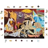 WePuzzleUp Ahşap Puzzle Yetişkin - Picasso, Guernica - 450 Par&ccedil;a, 29 x 39 cm - Yapıştırıcı Folyo Dahil - Benzersiz Şekilli Pa