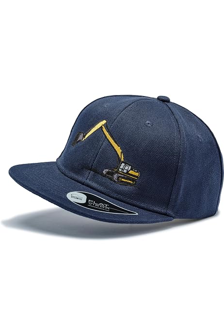 Produktbild von Minifan Bagger-Cap Für Kinder – Basecap Mit Bestickung, Verstellbar, Aus Baumwolle, Ideal Für Baustellen-Fans