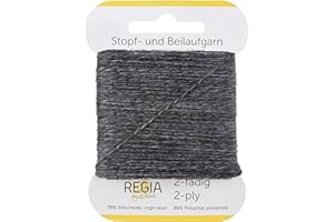Regia Schachenmayr 2-Fils Uni, 5G Mittelgrau Meliert Fils À Tricoter