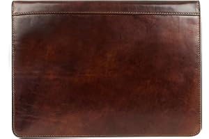 Time Resistance Portadocumentos de Piel para Mujer y Hombre - Portafolios de Cuero Aunténtico de Vachetta, Hecho a Mano - Ideal para Llevar Todo lo que Necesitas