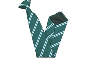 GREAT BRITISH TIE CLUB Clip On Double Stripe School Ties (Colour & Size Variations)
