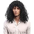WIG ME UP - 70474-P103 Man or Lady Party Wig Halloween Brazilian Soccer Player Mullet 80s unruly wild curls black long volume