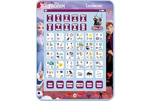Lexibook, Frozen, Tableta Educativa Bilingüe, Aprende Letras números Palabras deletreo y música, Inglés / Español, Morado, JCPAD002FZi2