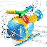 Helicopter Water Sprinkler for Kids, Rotating Garden Sprinkler Sprays Water 4 to 5 Meters High for Outdoor Play on Hot Summer