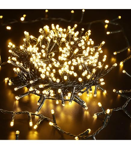 Guirlande Lumineuse LED 48 Lumières - Blanc Chaud - Fonction Minuterie 6h/18h - 8 Modes - Intérieur/Extérieur - 5
