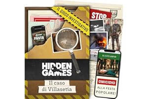 Hidden Games Luogo del Reato - Il caso di Villasetia - Italiano - Gioco investigativo, tipo Escape Room da tavolo, giochi nascosti, risolvi un caso, detective gioco, caso da risolvere