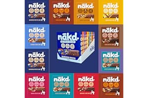 ‎FREE FROM DIRECT Nakd Batony Owocowo-Orzechowe. Zdrowe przekąski dla dorosłych i dzieci. Bary śniadaniowe Jedzenie. Wegańskie, bezmleczne, bez pszenicy, bezglutenowe batony. (48 Sztuk)