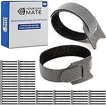 Rotolo Fascette Organizzacavi Riutilizzabili - Nylon Nero, Per Cuffie, Cavi TV E Computer - Foto 3