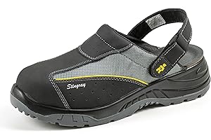 EuroRoutier Stingray Czarna skóra, chodaki Certyfikowane obuwie ochronne CE SRC