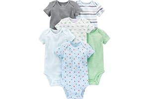 Simple Joys by Carter's Toddlers and Baby Boys' Short-Sleeve Bodysuit, Pack of 6