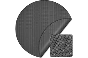 Wiltec Pool Solarfolie Ø 3,6 m, schwarz, Poolheizung aus 140 µ starkem PE Film, Poolabdeckung Poolplane Solarplane rund