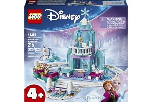 LEGO Disney Princess Elsas ispalats och snöäventyr 43281 | Leksak för pojkar och flickor från 4 år, leksaksslott, minifigurer