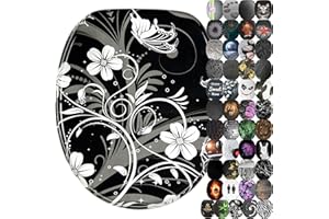 Toilet Seat with Soft-Close Function, Wide Selection of Beautiful Black Toilet Seats in Durable and High-Quality Wood