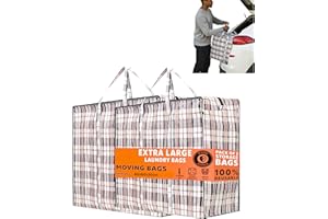 HENKI 140L XXXL Extra Groß Aufbewahrungstasche Storage Bag, Umzugtasche, Jumbo Karton Travel Organizer, Reißverschluss Garment Bag, 20 kg Einkaufstasche Kleidung Decken Kissen 80x60x30cm