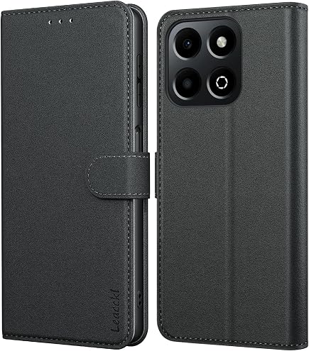 CADORABO Custodia Con Chiusura Magnetica, Funzione Stand E Tasca Per Le Carte Custodia Per Cellulare Per 8 8 Premium Nero Carbone 77210546