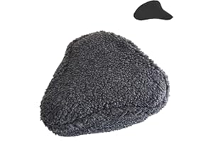 Vincita Imitation Sheepskin Bicycle Seat Cover & Gel Padding - for Wide Seat Spin Bike, Cruiser Exerciser - Imitation Wool/Fleece/Fur Cushion Cover & Removable Gel Insert
