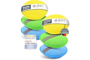 Glart 46PP éponge à polir à la main en Microfibre de 6, 130x25 mm, tampon applicateur de cire, produits de polissage, nettoyeur de peinture, polisseur de Voiture, au lieu d’une machine à polir